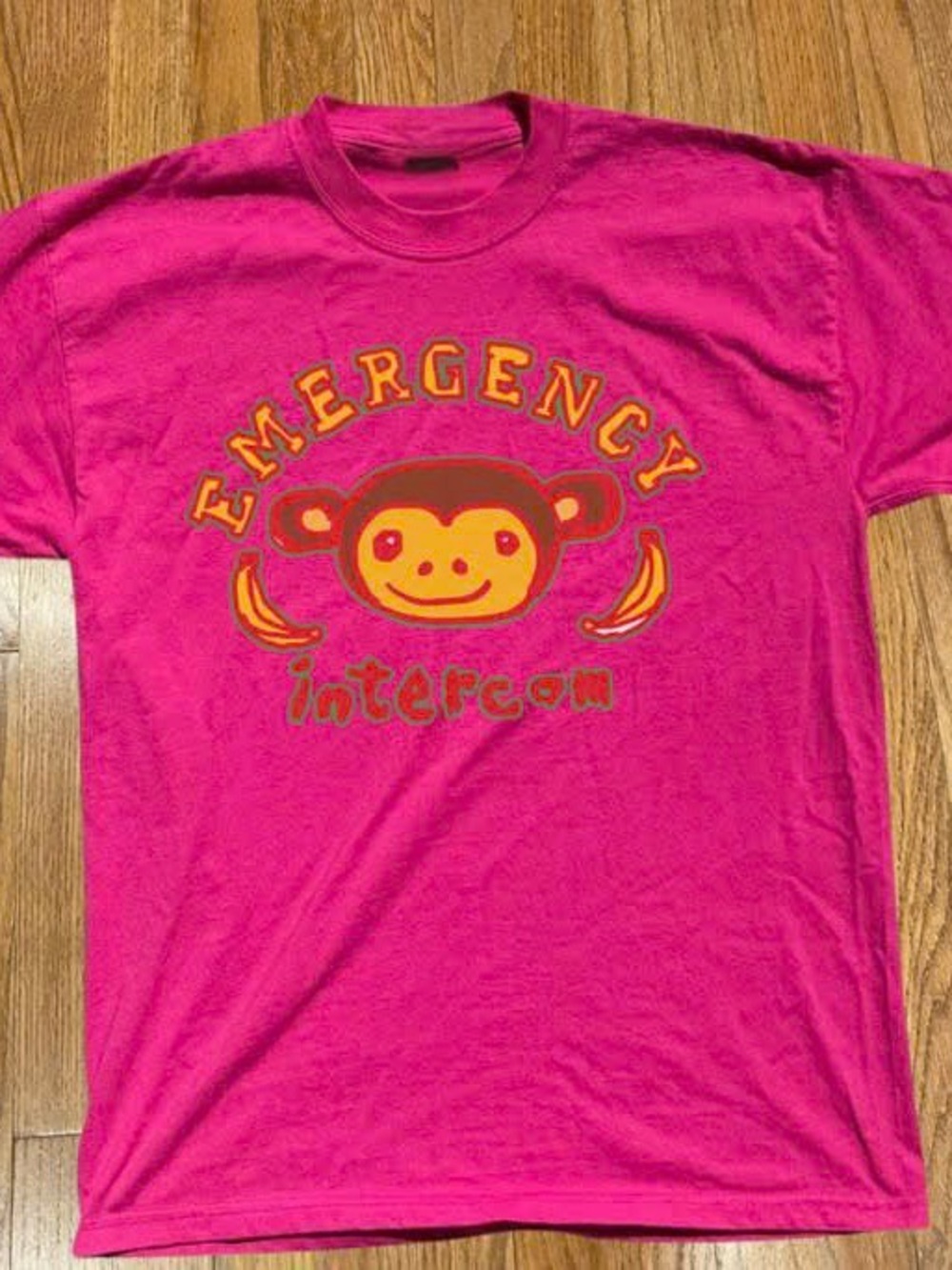 Tee with Monkey 'Emergency' Graphic